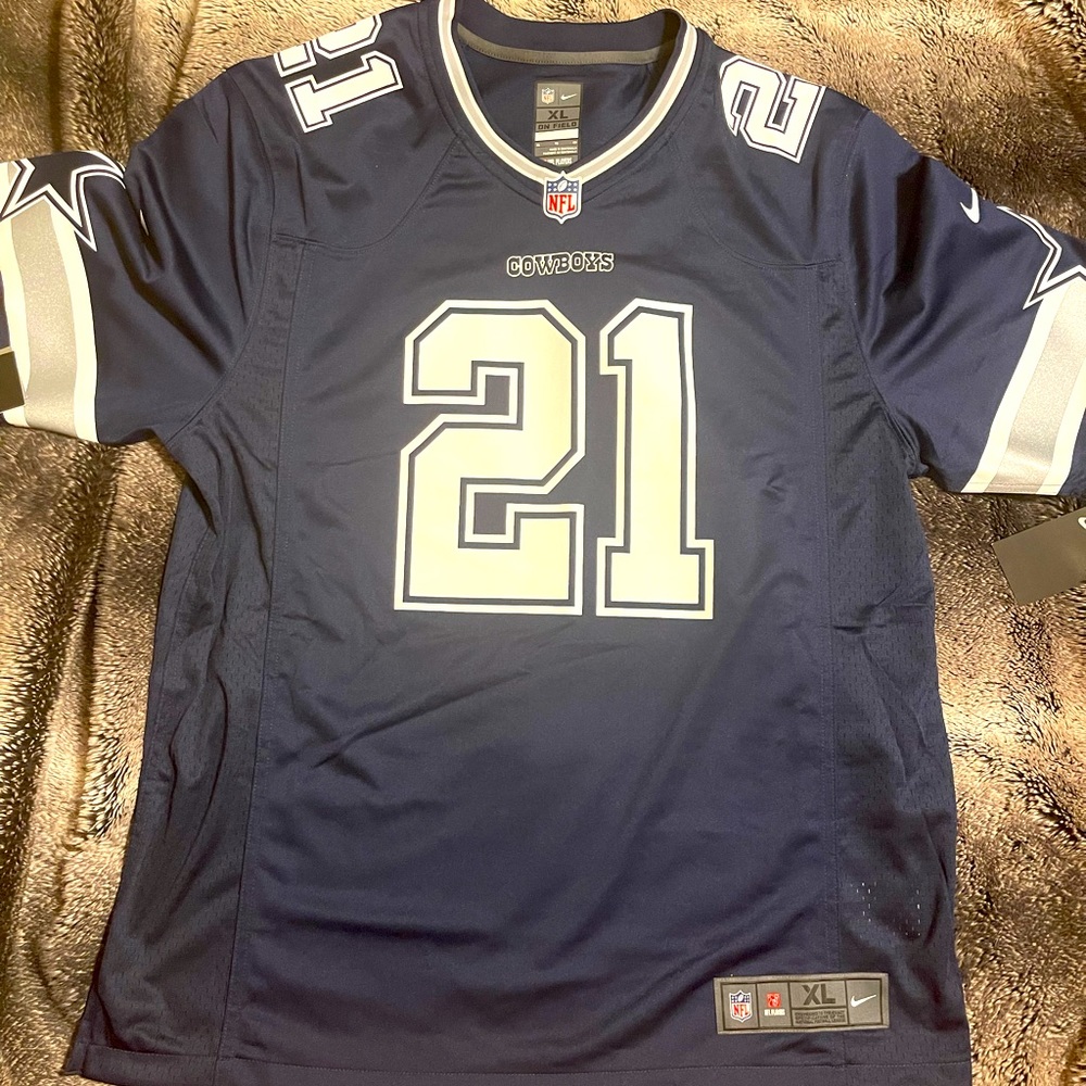 Dallas Cowboys Ezekiel Elliott Nike Navy Game Team Jersey